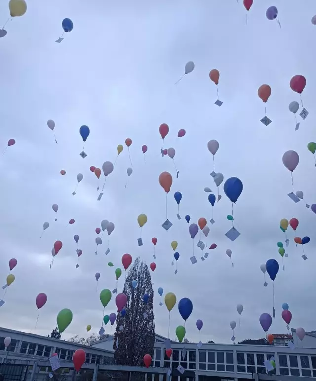 Luftballons zum Abschied